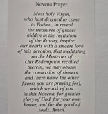 Our Lady of Fatima Novena Prayer