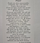 Saint Teresa of Calcutta Prayer