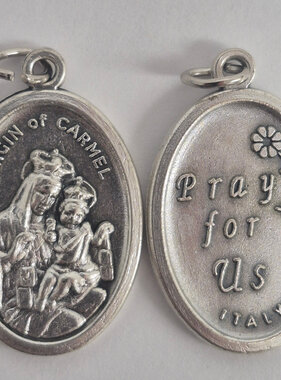 Our Lady of Mt. Carmel Oxidized Medal