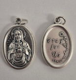 Sacred Heart Oxidized Medal