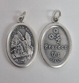 Guardian Angel Oxidized Medal