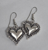 Silver Heart Fashion Earrings