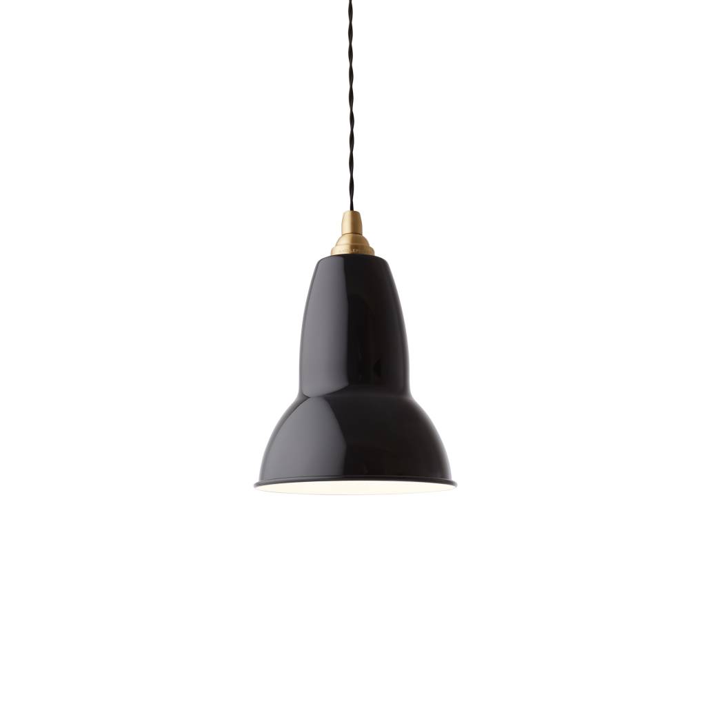 Original 1227 Brass Pendant Deep Slate