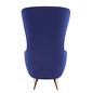 Wingback Micro chair B Kvadrat Divine Blue/copper