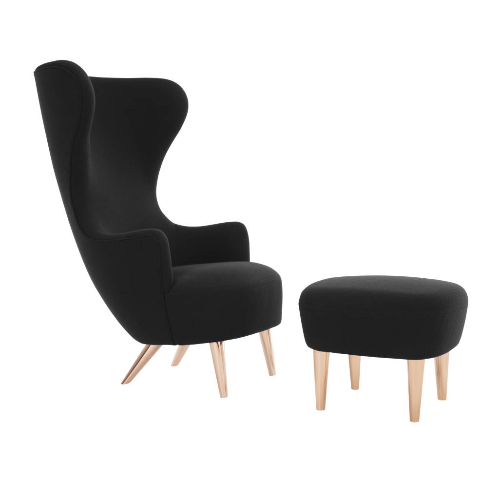 Wingback Chair - Copper Legs