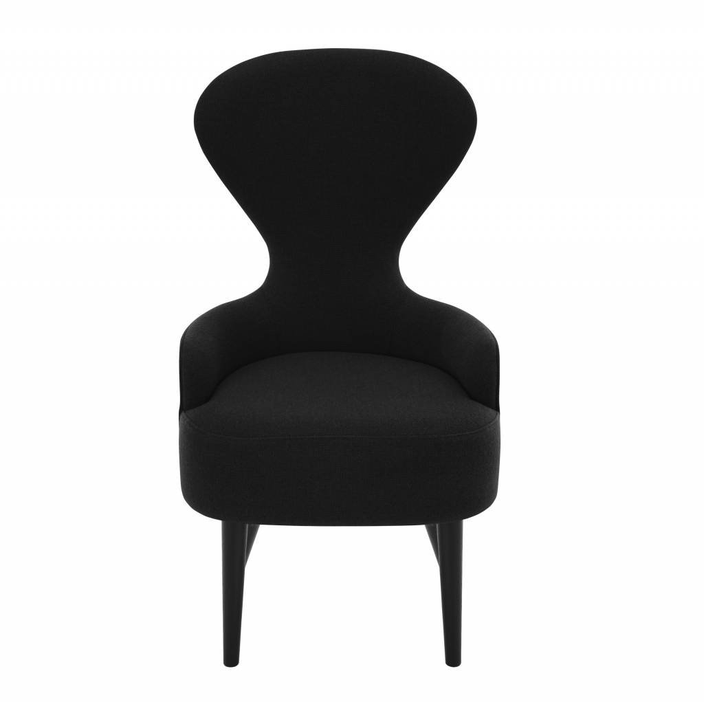 Wingback Dining Chair - Black Legs