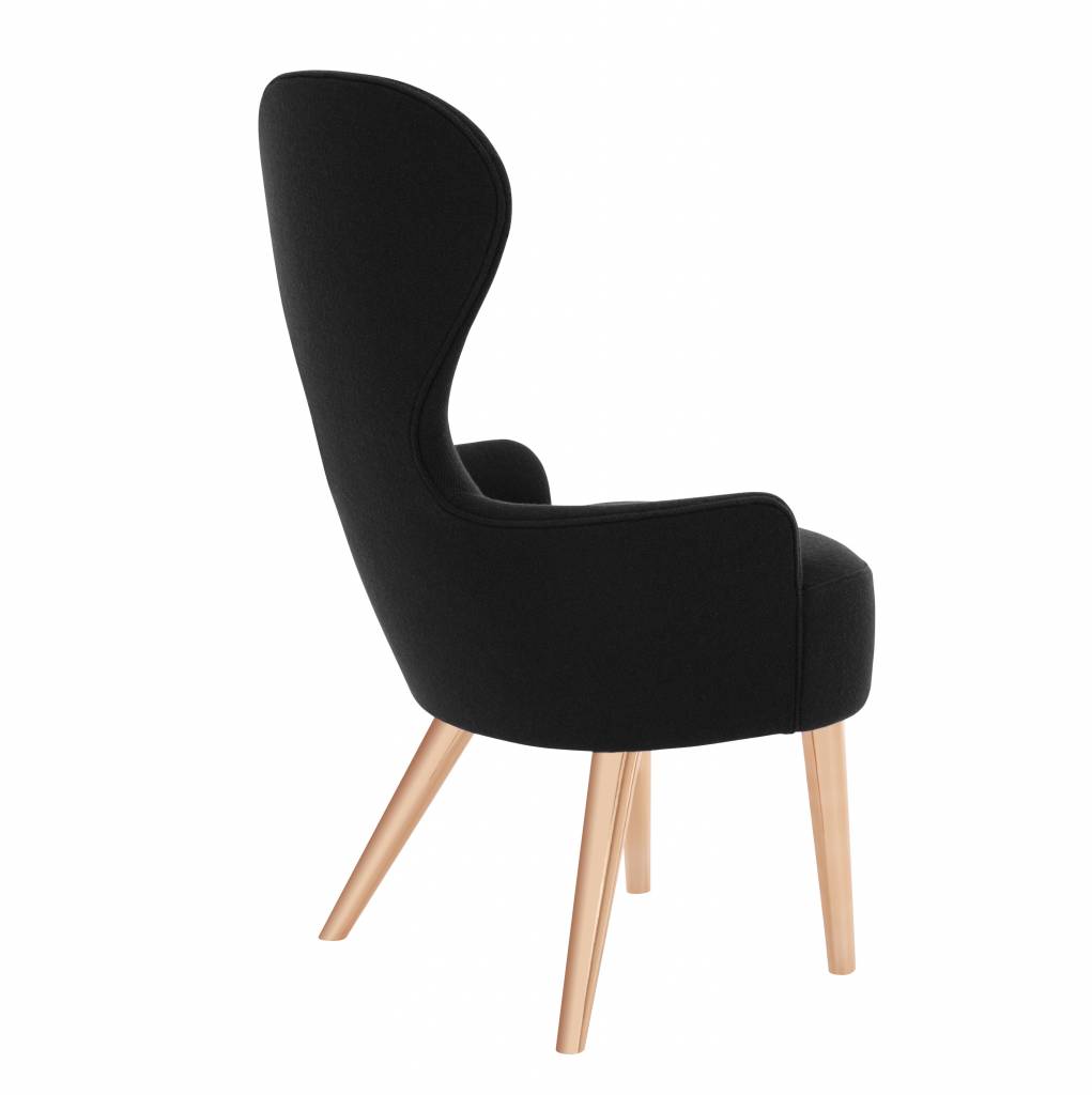 Wingback Dining Chair - Copper Legs