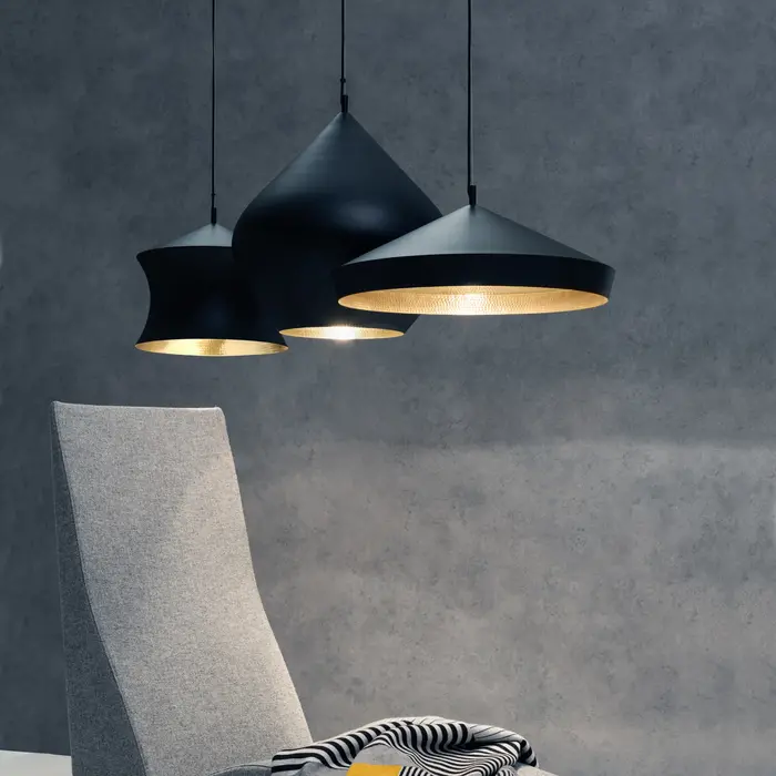 Black Beat Pendant Flat