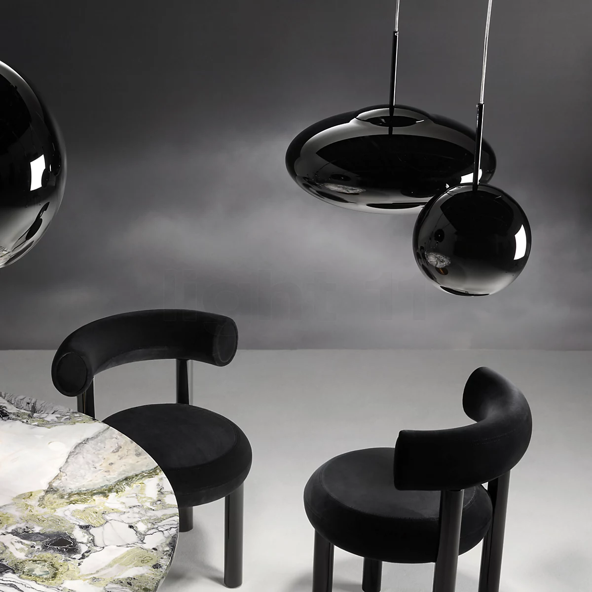 Copper Wide Pendant Black