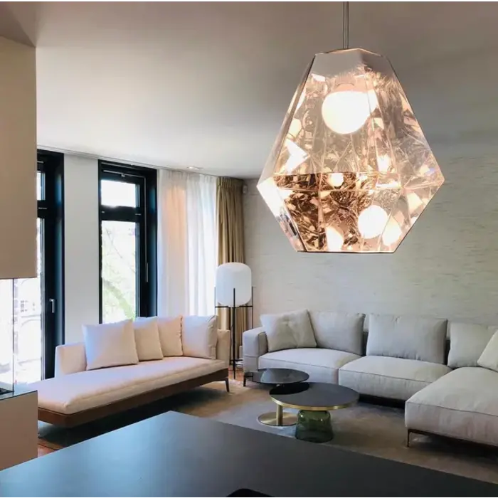 Cut Pendant Chrome Tall