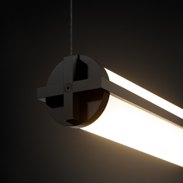 Metropolis Suspension 48'', Brushed Nickel/Black Oxide Juniper