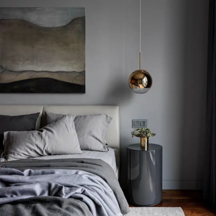 Mirror Ball LED Pendant, Gold