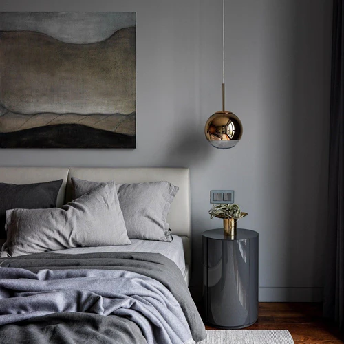 Mirror Ball LED Pendant, Gold