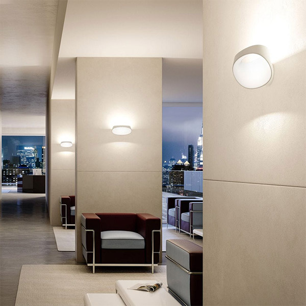 Bonnet LED Wall Sconce, White Fontana Arte