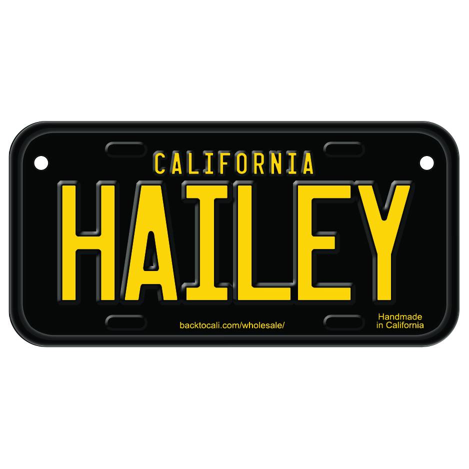 Classic Black Wooden License Plate H L Backtocali