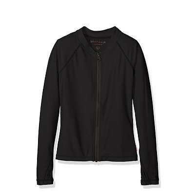 Seafolly Summer Essential L/S Zip Front Rashie Seafolly Summer Essential L/S Zip Front Rashie