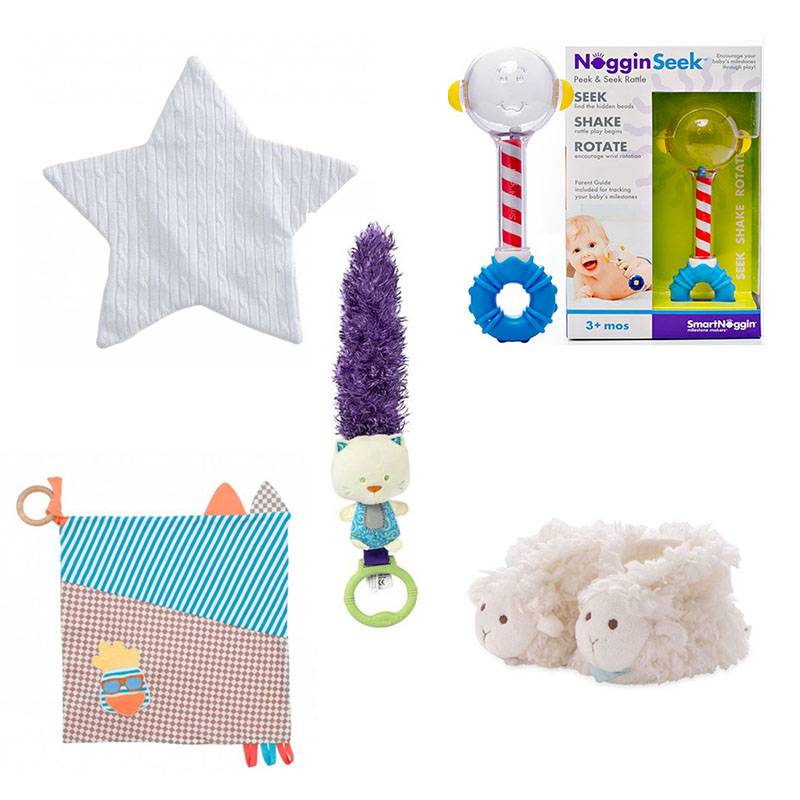 "He's not really doing anything yet..." How to buy toys for a newborn.