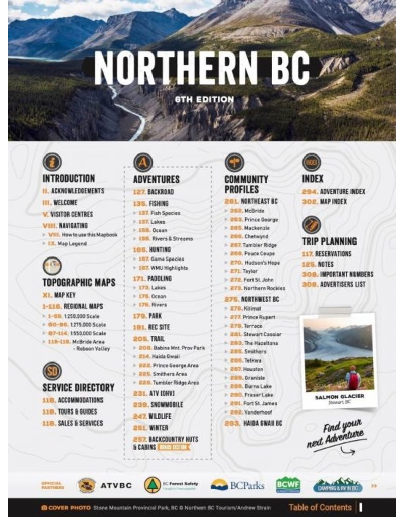 Backroad Maps BRMB Northern BC Spiral-6th