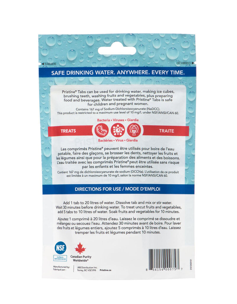 Pristine® Water Treatment Tabs - 167mg