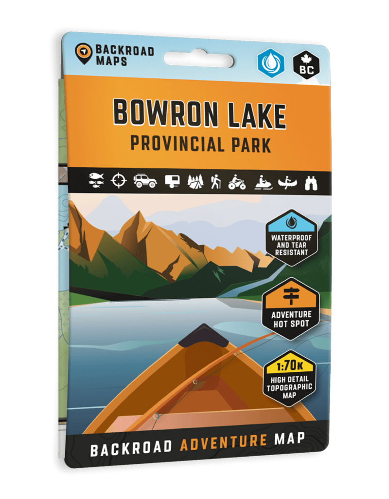Backroad Maps BRMB Bowron Lake Provincial Park BC -Destination Map WP