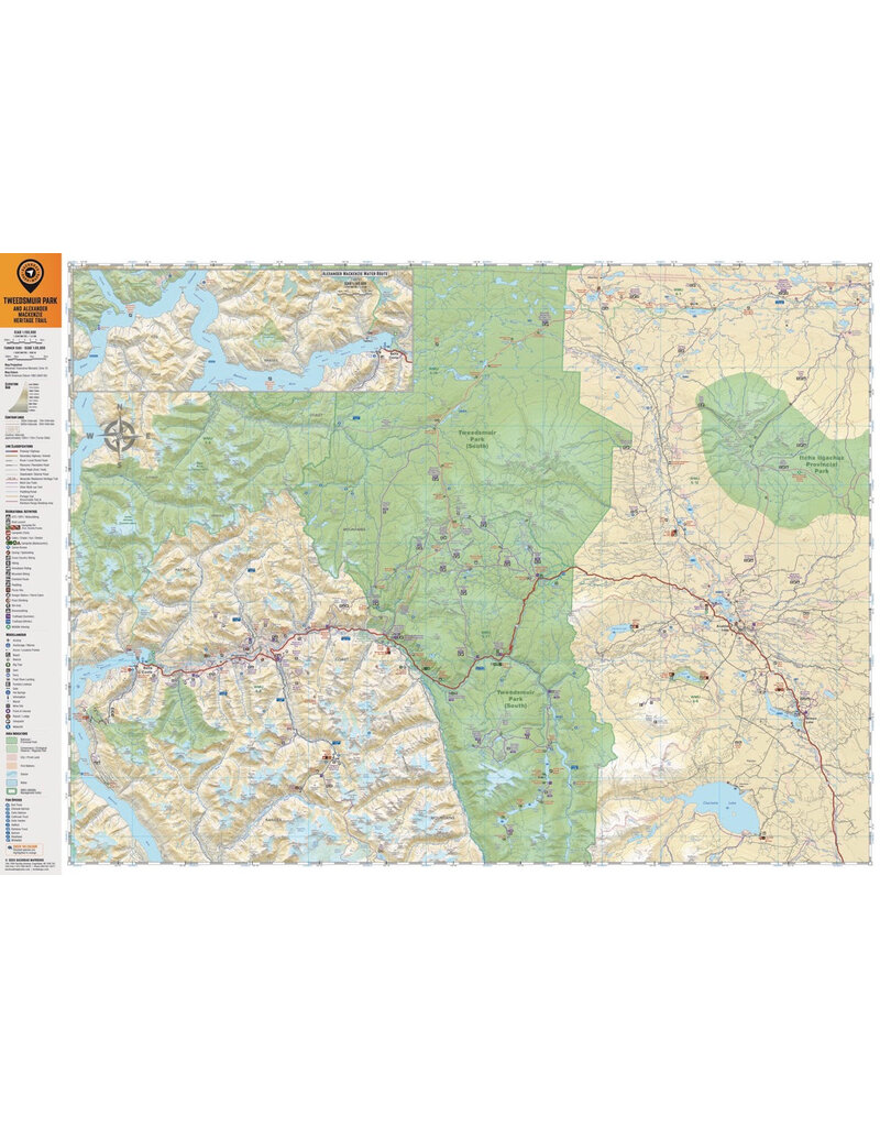 Backroad Maps BRMB Tweedsmuire Park - Alexander MacKenzie Heritage Trail BCPark Map WP