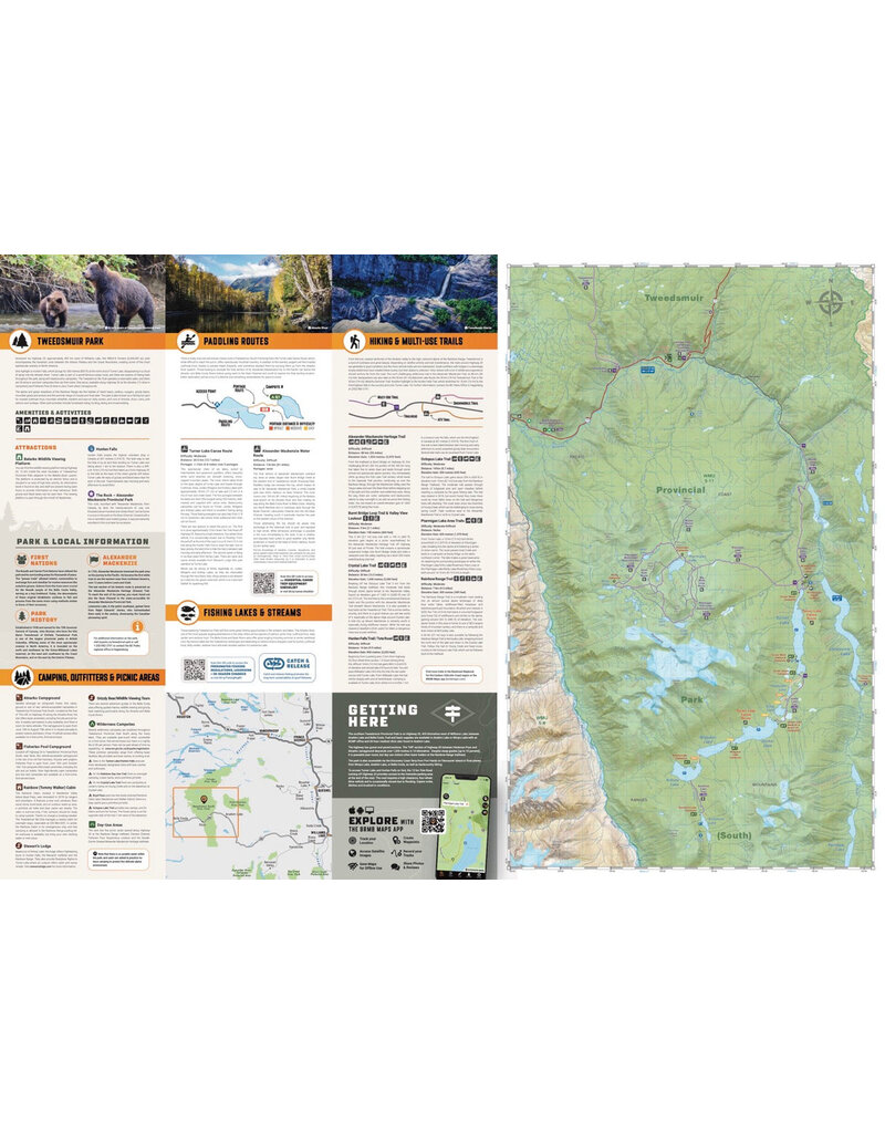 Backroad Maps BRMB Tweedsmuire Park - Alexander MacKenzie Heritage Trail BCPark Map WP