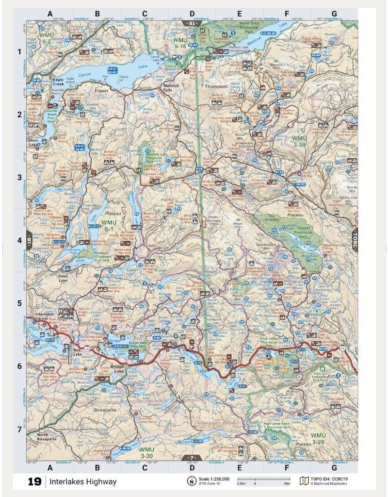 Backroad Maps BRMB Cariboo/Chilcotin BC Spiral-7th