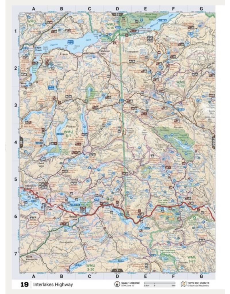 Backroad Maps BRMB Cariboo/Chilcotin BC Spiral-7th