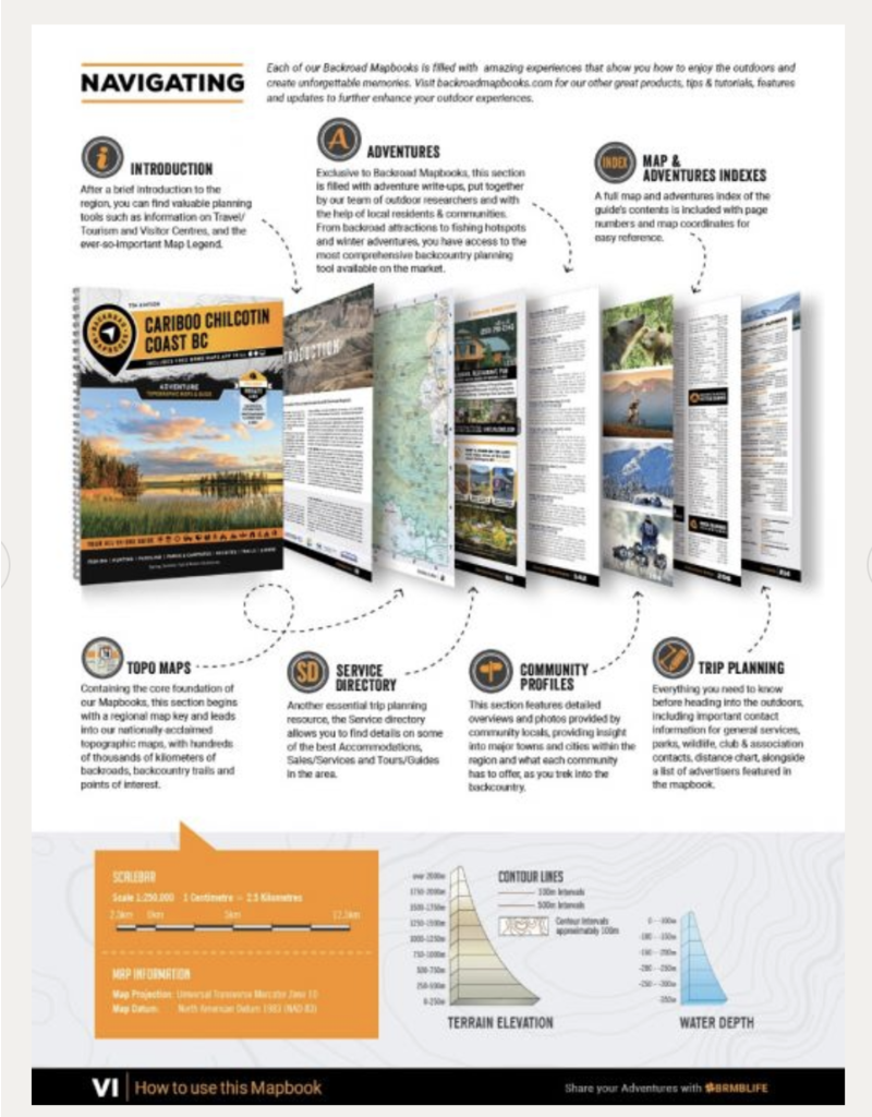 Backroad Maps BRMB Cariboo/Chilcotin BC Spiral-7th