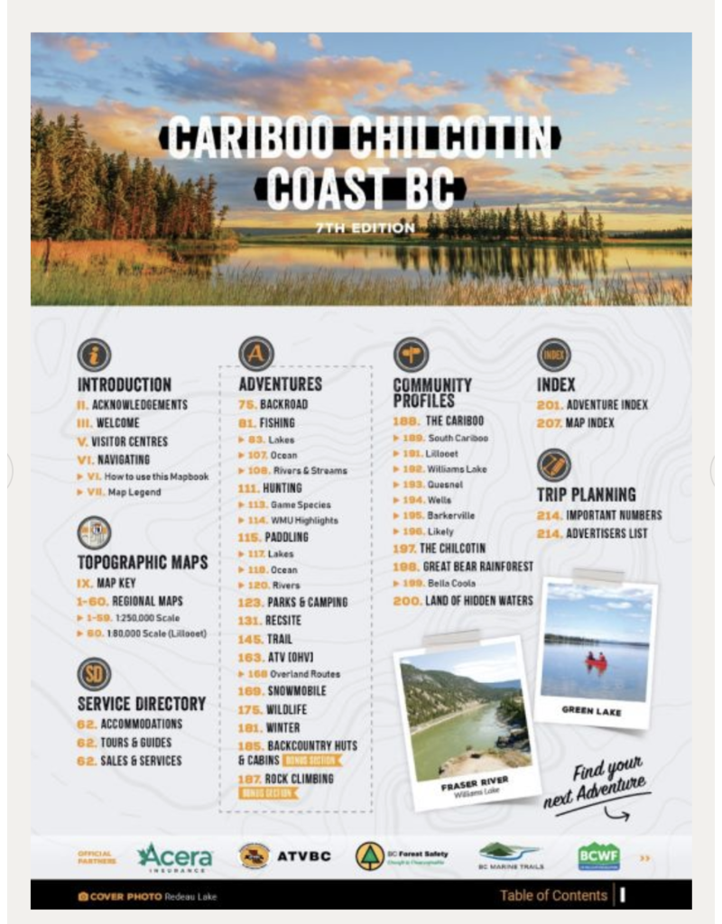 Backroad Maps BRMB Cariboo/Chilcotin BC Spiral-7th