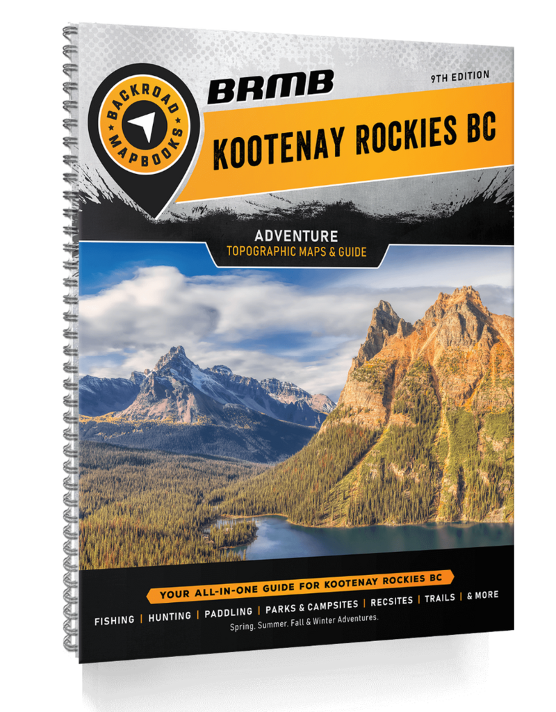 Backroad Maps BRMB Kootenay Rockies BC Spiral-9th