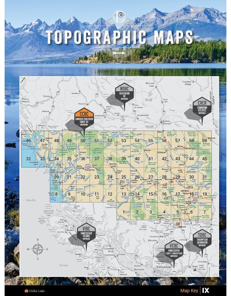 Backroad Maps BRMB Cariboo/Chilcotin BC Spiral-7th