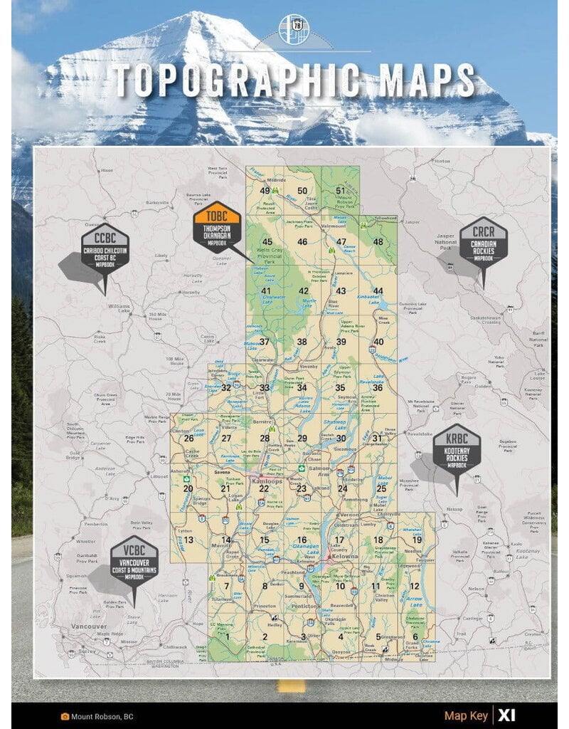 Backroad Maps BRMB Thompson/Okanagan BC Spiral-6th