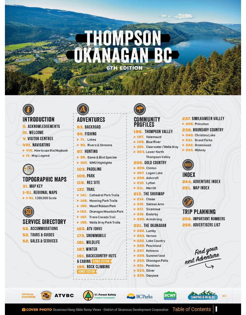 Backroad Maps BRMB Thompson/Okanagan BC Spiral-6th