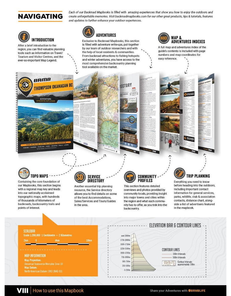 Backroad Maps BRMB Thompson/Okanagan BC Spiral-6th