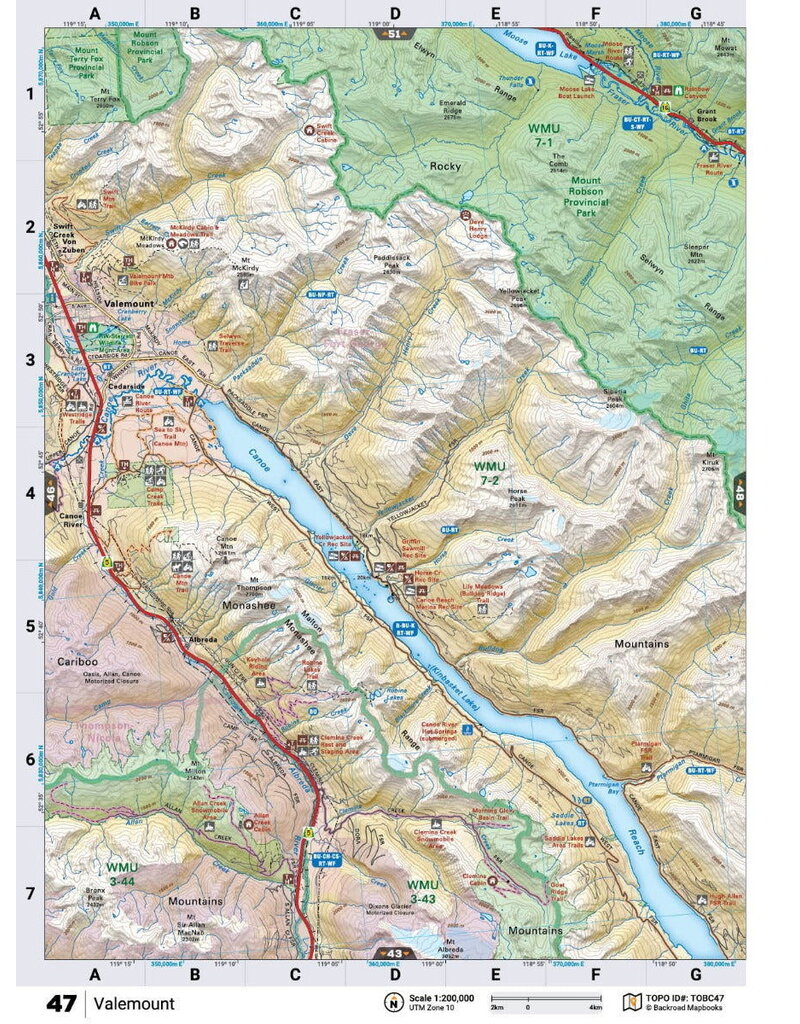 Backroad Maps BRMB Thompson/Okanagan BC Spiral-6th