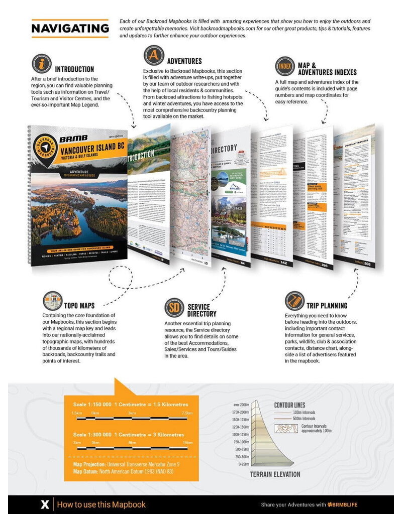 Backroad Maps BRMB Vancouver Island BC Spiral-10th