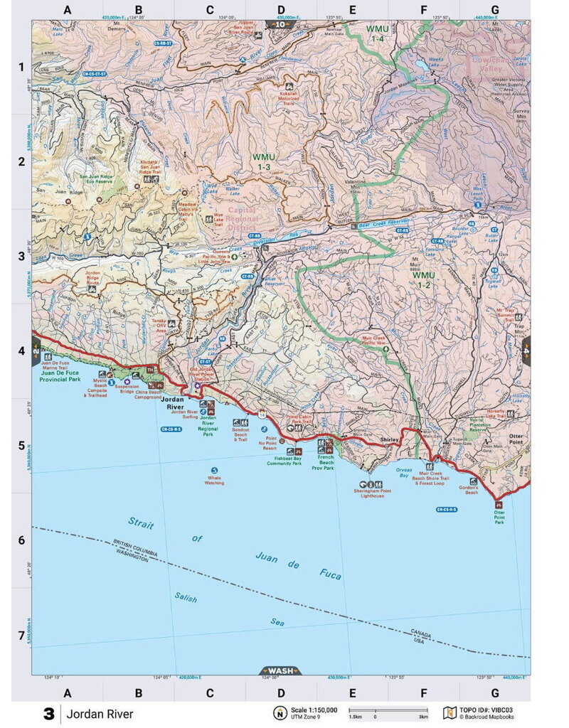 Backroad Maps BRMB Vancouver Island BC Spiral-10th