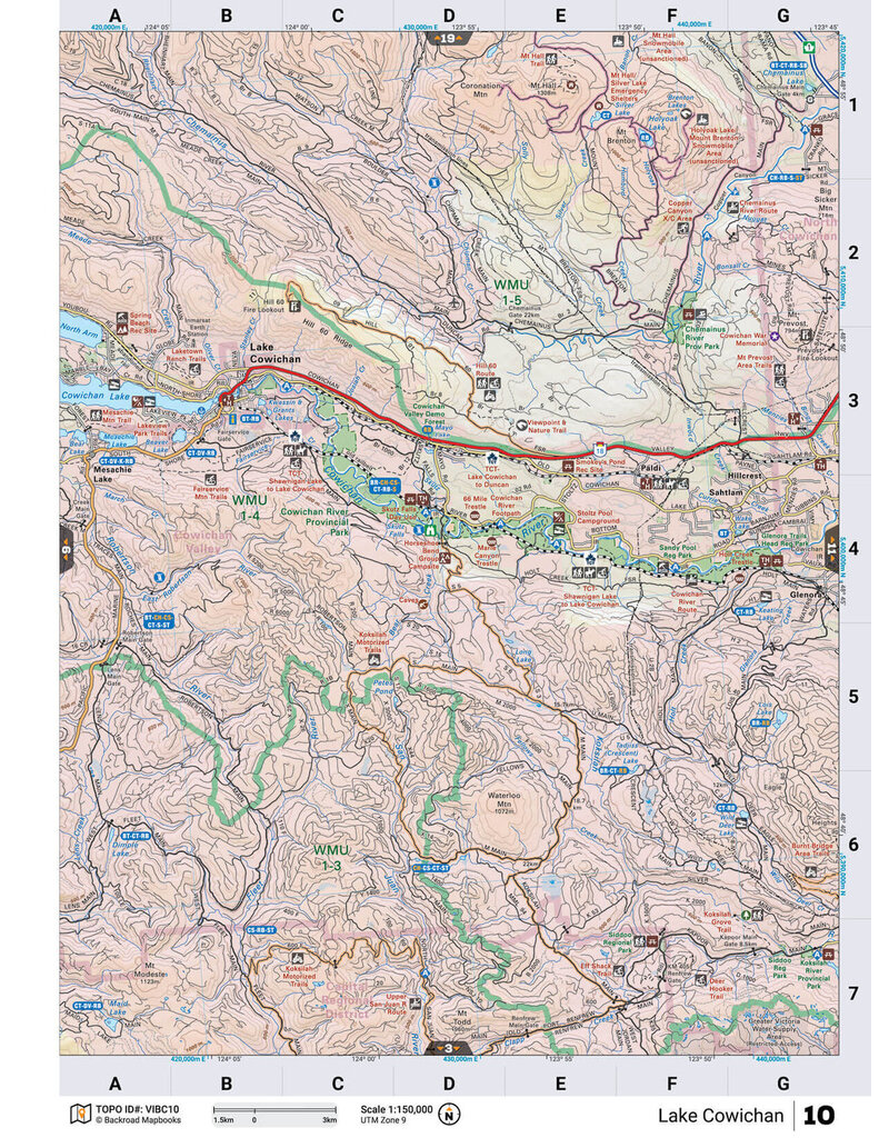 Backroad Maps BRMB Vancouver Island BC Spiral-10th