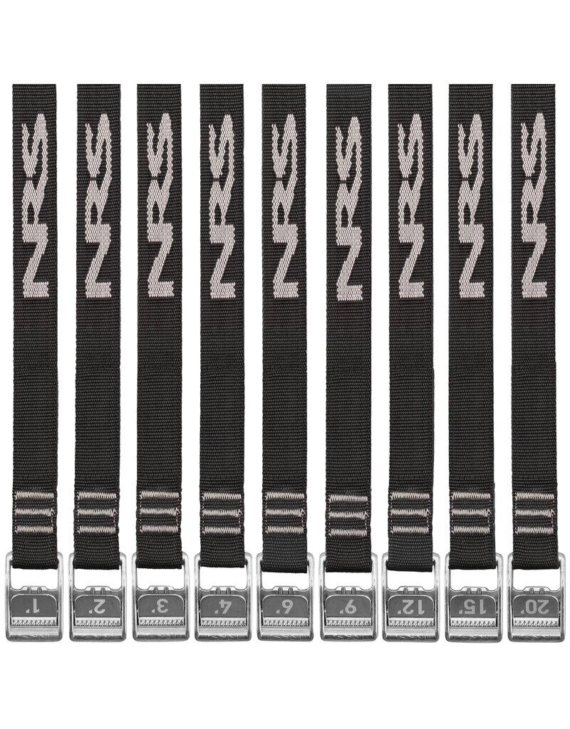 NRS NRS HD 1" Strap - Stealth Black - 4-Pack