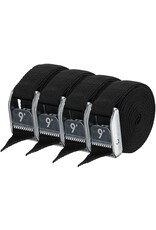 NRS NRS HD 1" Strap - Stealth Black - 4-Pack
