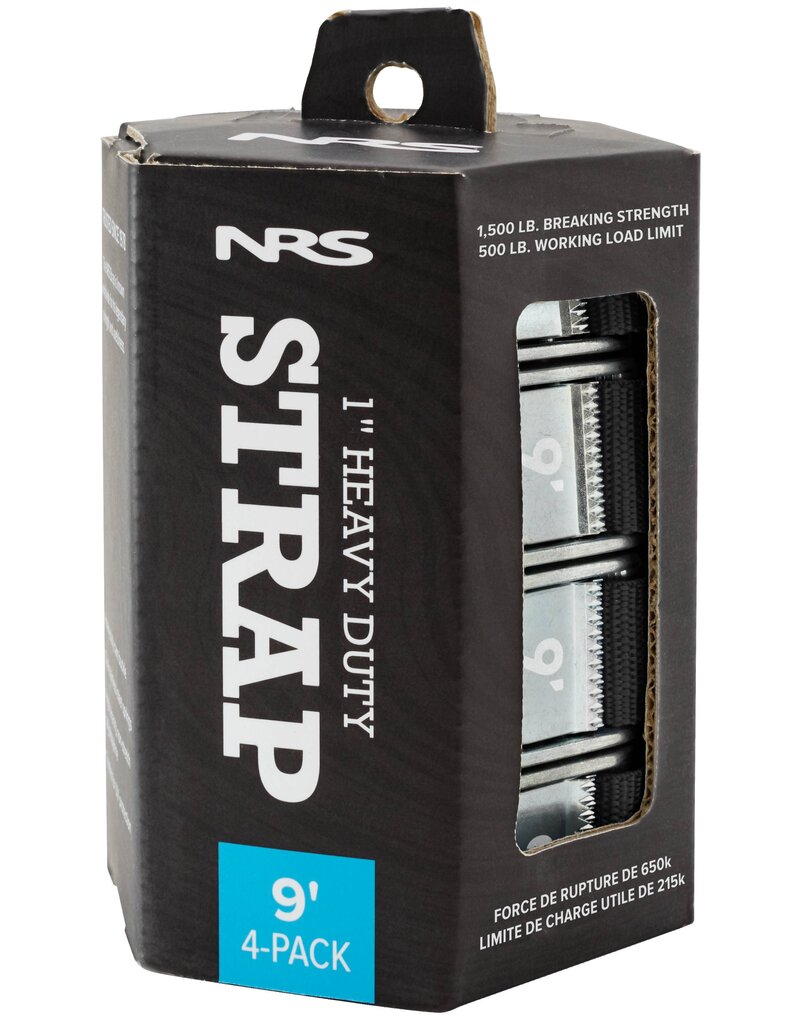 NRS NRS HD 1" Strap - Stealth Black - 4-Pack