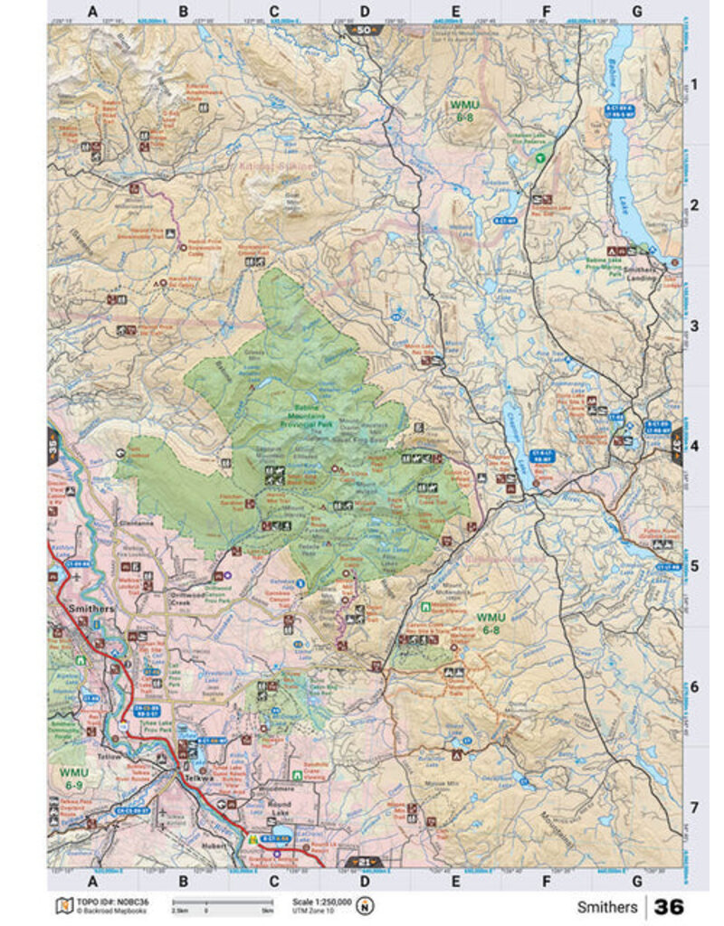 Backroad Maps BRMB NOBC36 Topo Map - Smithers WP