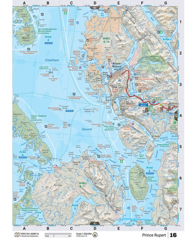 Backroad Maps BRMB NOBC16 Topo Map - Prince Rupert WP