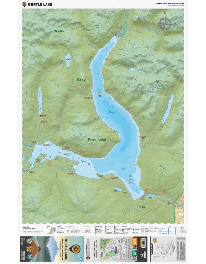 Backroad Maps BRMB Murtle Lake (Wells Gray Provincial Park BC) - Destination Map WP