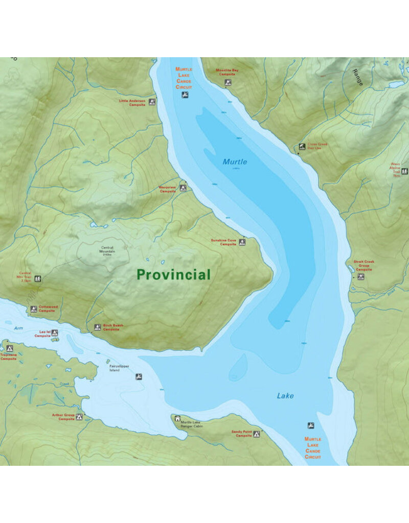 Backroad Maps BRMB Murtle Lake (Wells Gray Provincial Park BC) - Destination Map WP
