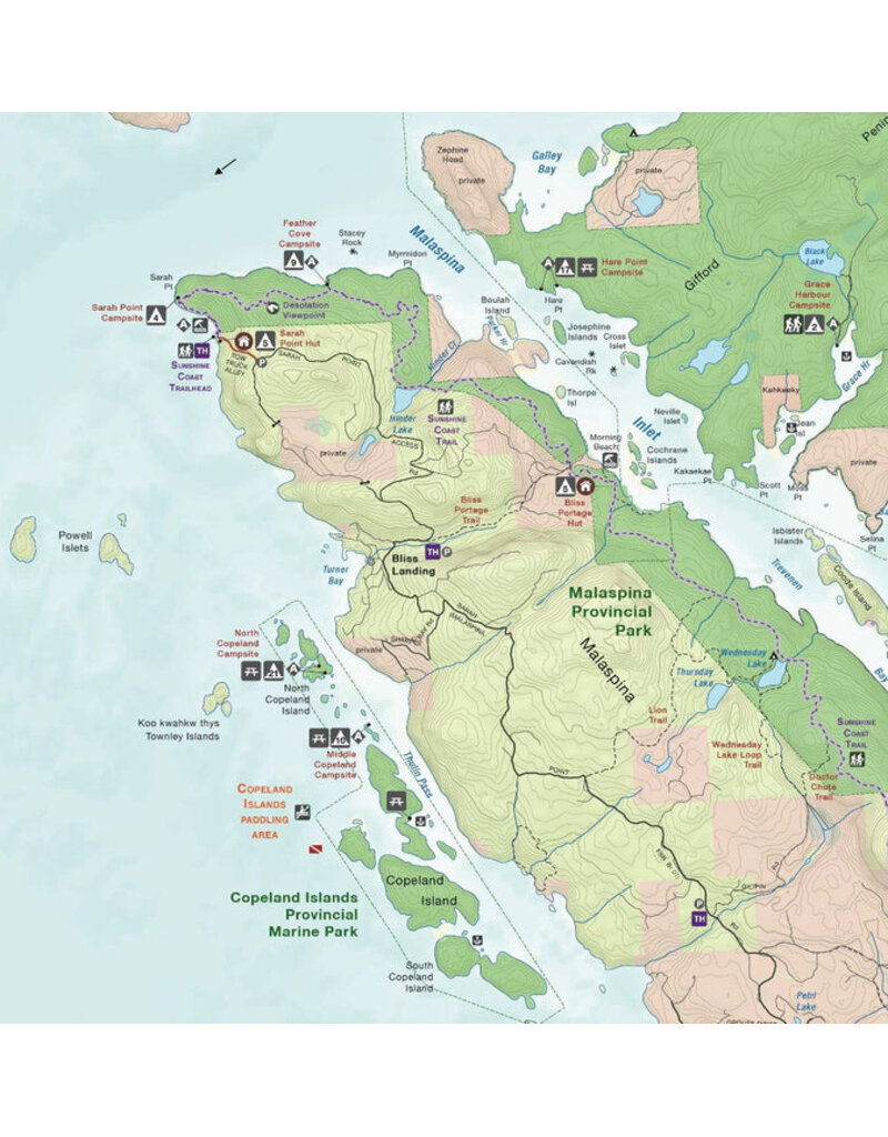 Backroad Maps BRMB Desolation Sound Provincial Park - Destination Map WP