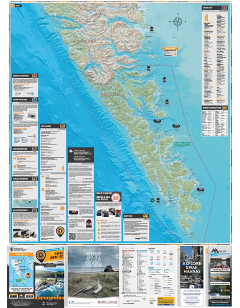Backroad Maps BRMB Haida Gwaii BC - Recreation Map - 4th WP