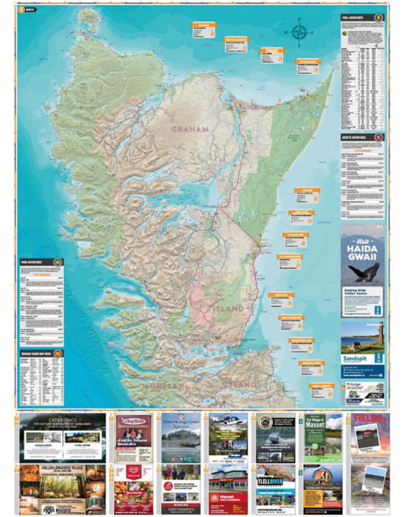 Backroad Maps BRMB Haida Gwaii BC - Recreation Map - 4th WP