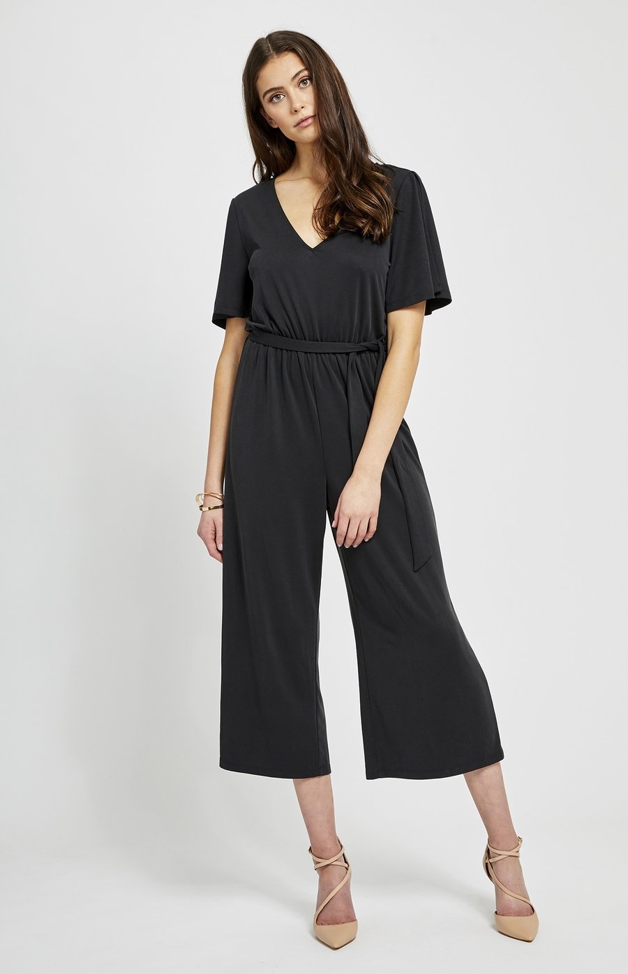 midi jumpsuit with sleeves